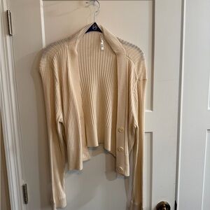 Soma Cream Ribbed Cardigan